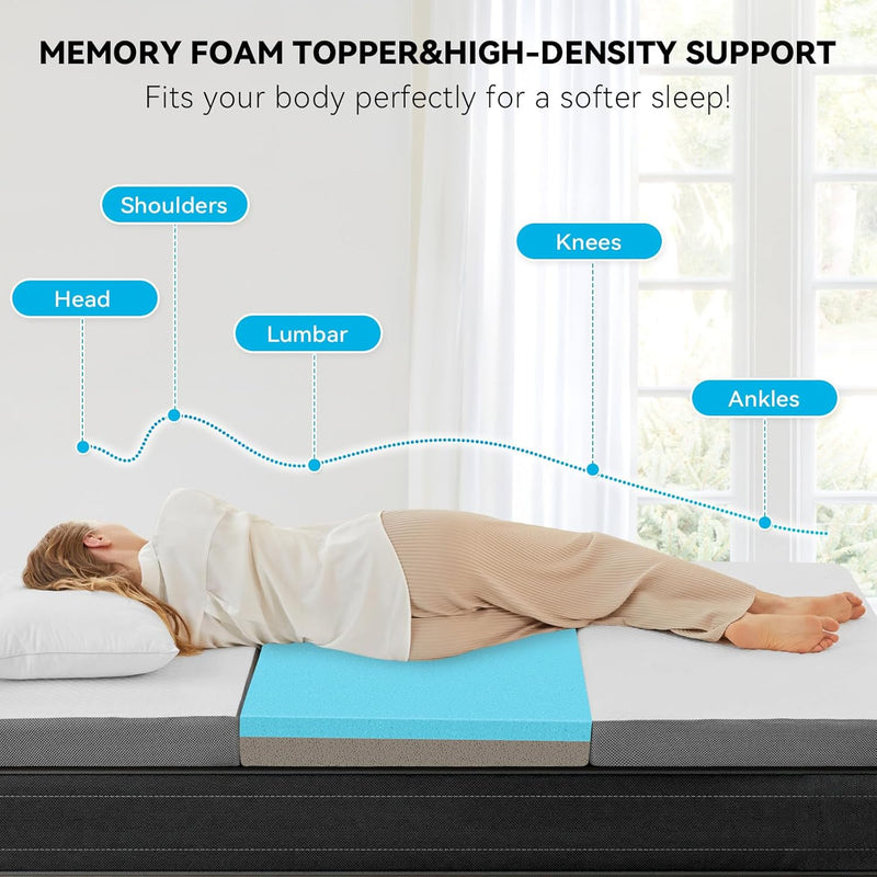 Foldable Folding Mattress Tri-Fold Memory Foam