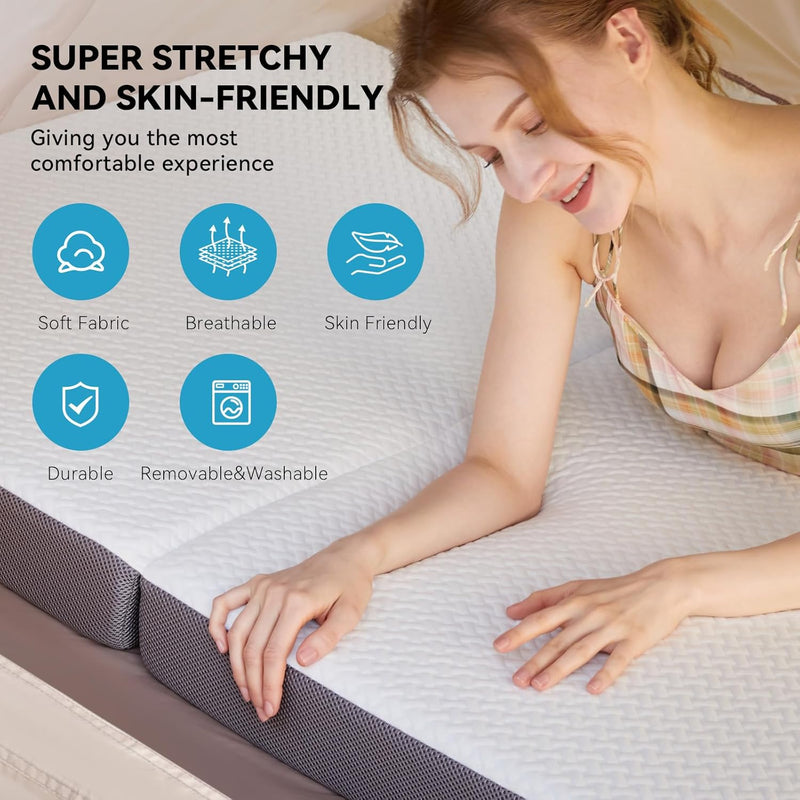 Foldable Folding Mattress Tri-Fold Memory Foam