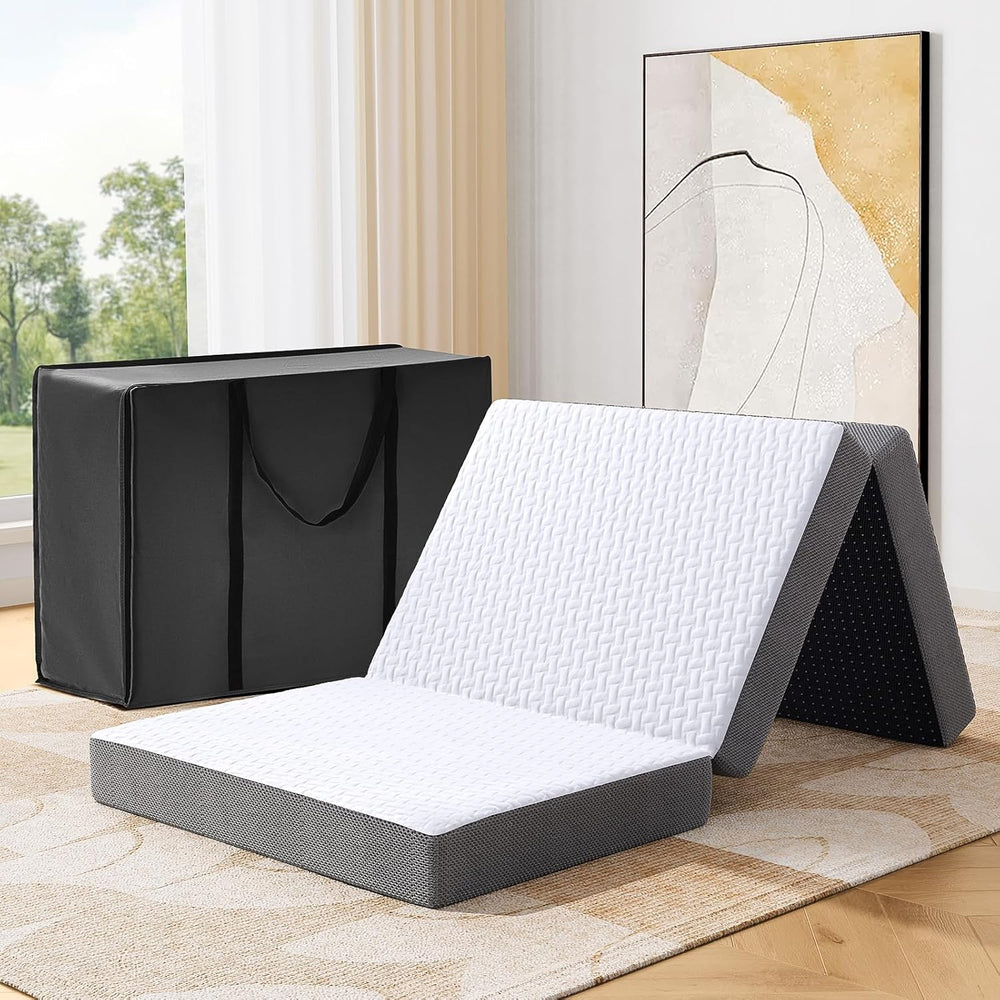 Foldable Folding Mattress Tri-Fold Memory Foam with Washable