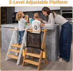 Foldable Kitchen Step Stool for Kids Space-Saving Standing