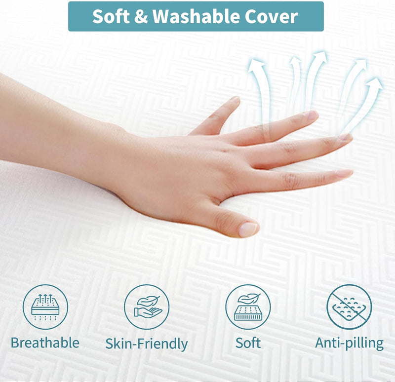 Foldable Mattress 4-Fold 90x190x15CM 6 Inch Folding