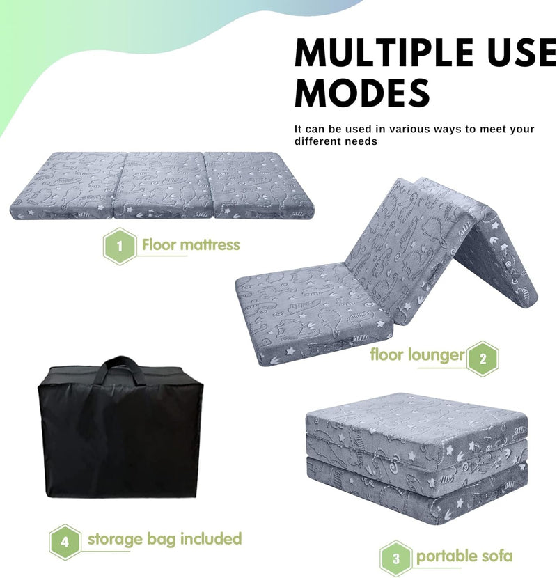 Foldable Mattress for Kids Glow in the Dark