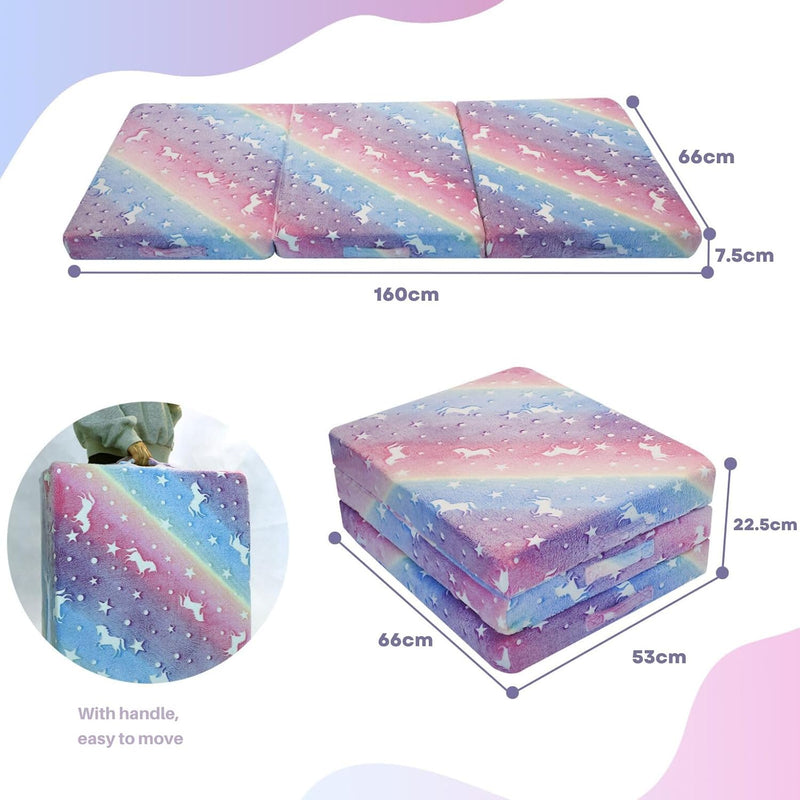 Foldable Mattress for Kids Glow Stars Toddler Chair
