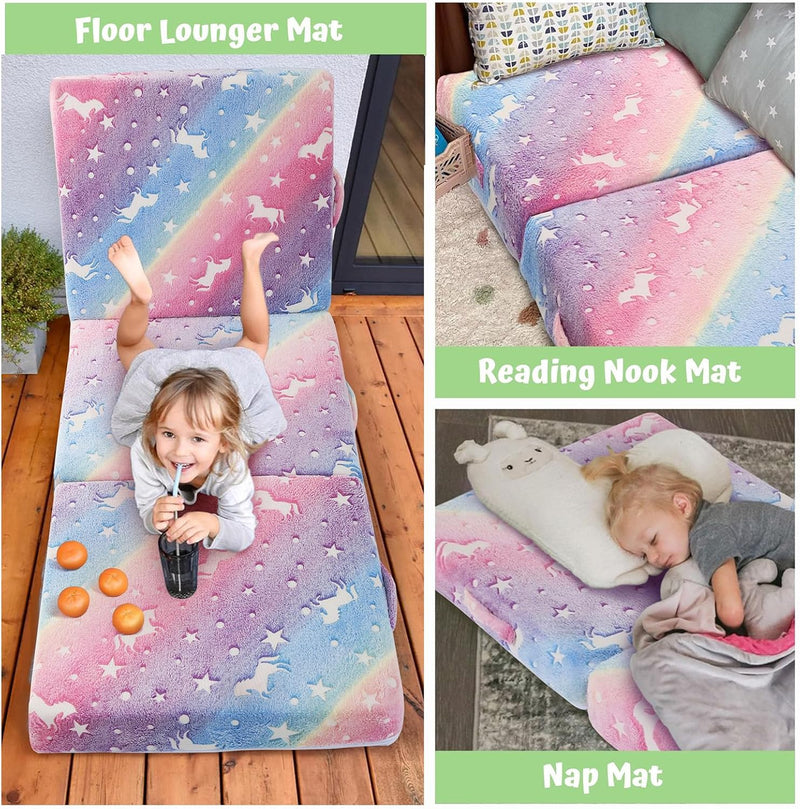 Foldable Mattress for Kids Glow Stars Toddler Chair