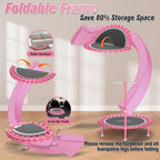 Foldable Mini Trampoline 40" Rebounder for Adults Kids