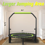 Foldable Mini Trampoline 40" Rebounder for Adults Kids