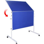Foldable Mobile Room Divider Double Sided Fabric Bulletin
