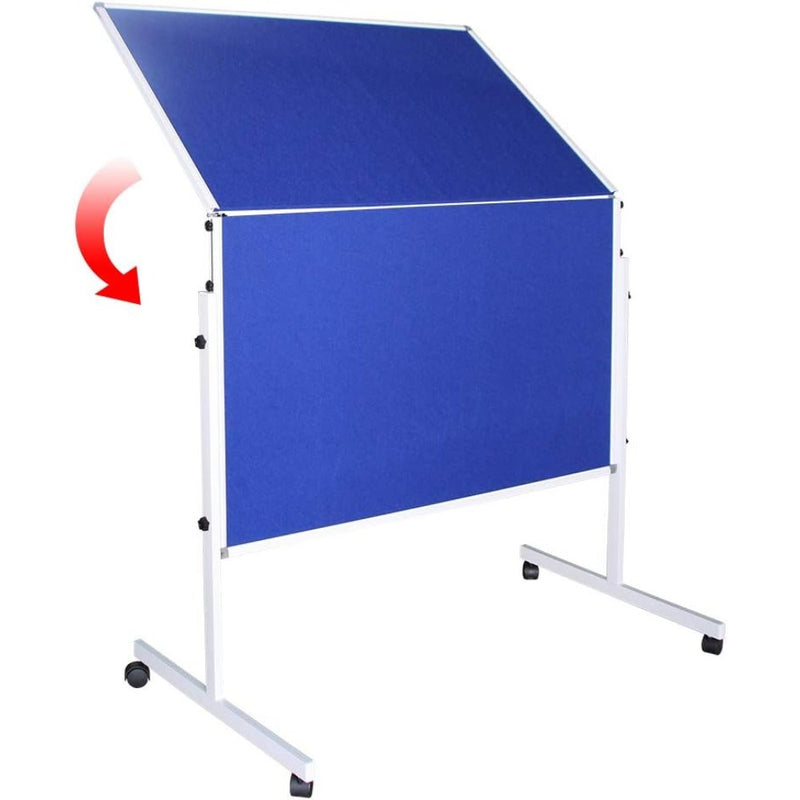 Foldable Mobile Room Divider Double Sided Fabric Bulletin