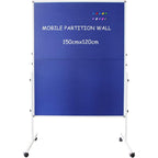 Foldable Mobile Room Divider Double Sided Fabric Bulletin