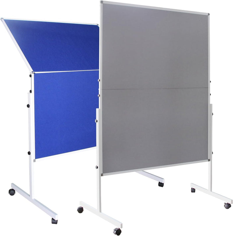Foldable Mobile Room Divider Double Sided Fabric Bulletin