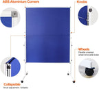 Foldable Mobile Room Divider Double Sided Fabric Bulletin