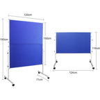 Foldable Mobile Room Divider Double Sided Fabric Bulletin