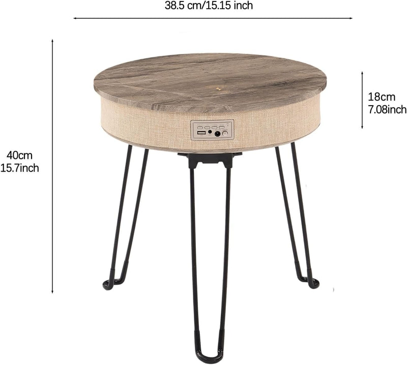 Foldable Multi-Function Coffee Music Table 10W Wireless Charging
