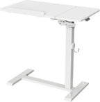 Foldable Overbed Table Height Adjustable 68-108CM with Wheels