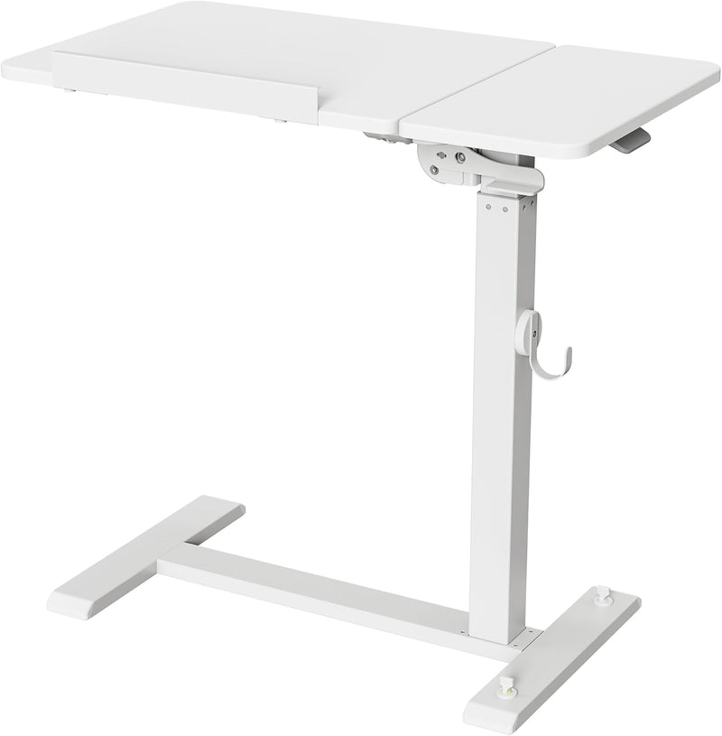 Foldable Overbed Table Height Adjustable 68-108CM with Wheels