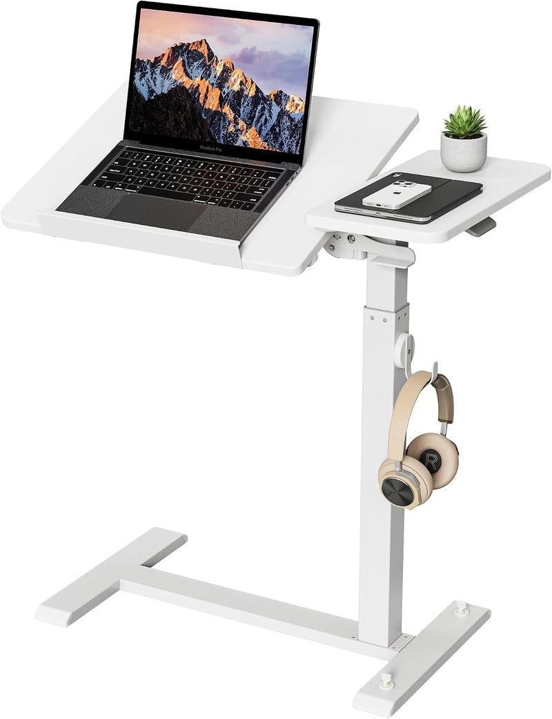 Foldable Overbed Table Height Adjustable 68-108CM with Wheels