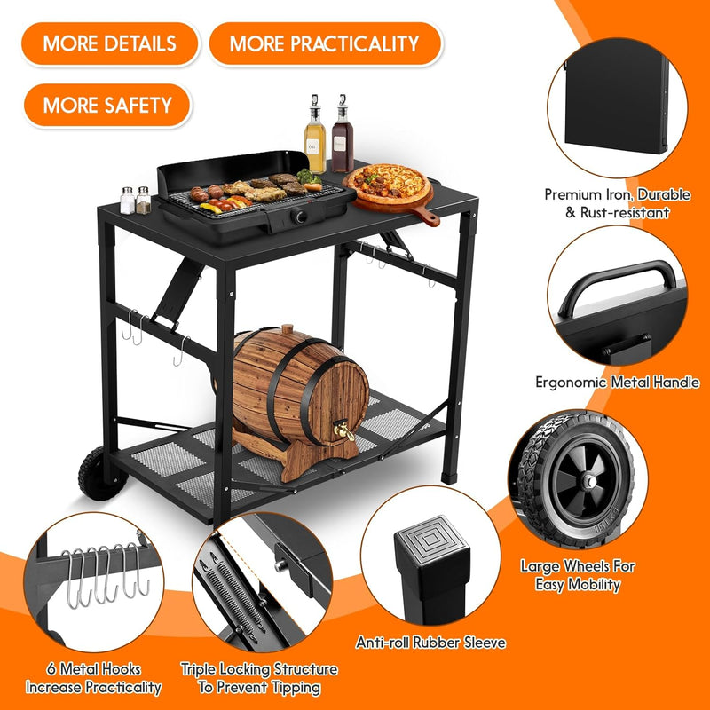 Foldable Pizza Oven Table