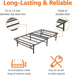 Foldable Platform Bed Frame Tool-Free Assembly Under-Bed Storage