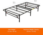 Foldable Platform Bed Frame Tool-Free Assembly Under-Bed Storage