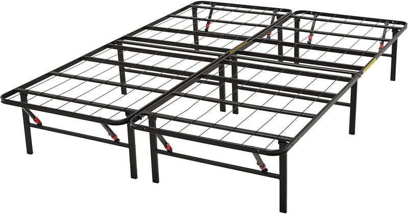 Foldable Platform Bed Frame Tool-Free Assembly Under-Bed Storage