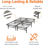 Foldable Platform Bed Frame Tool-Free Assembly Under-Bed Storage