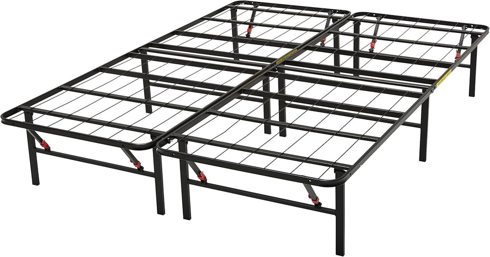 Foldable Platform Bed Frame Tool-Free Assembly Under-Bed Storage