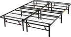 Foldable Platform Bed Frame Tool-Free Assembly Under-Bed Storage