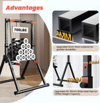 Foldable Power Tower Dip Station Free Standing Pull