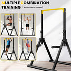 Foldable Power Tower Dip Station Free Standing Pull