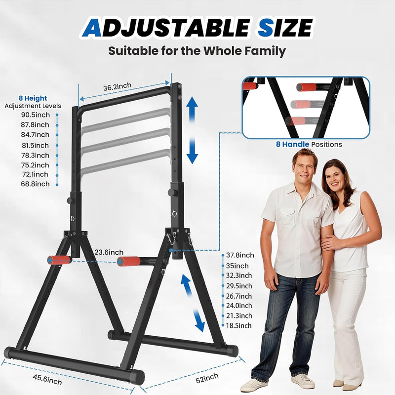 Foldable Power Tower Dip Station Free Standing Pull
