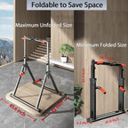 Foldable Power Tower Dip Station Free Standing Pull