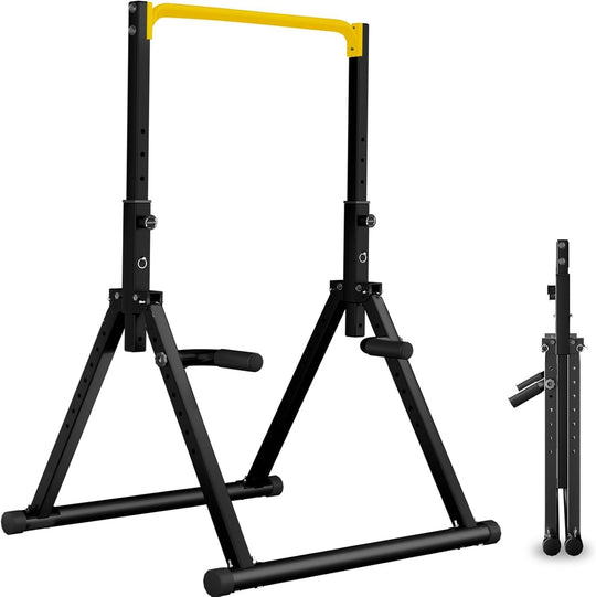 Foldable Power Tower Dip Station Free Standing Pull