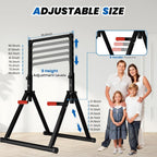 Foldable Power Tower Dip Station Pull Up Bar