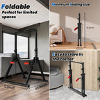 Foldable Power Tower Dip Station Pull Up Bar