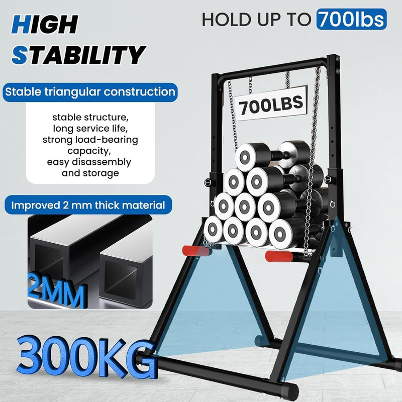 Foldable Power Tower Dip Station Free Standing Pull