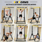 Foldable Power Tower Dip Station Free Standing Pull