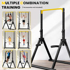 Foldable Power Tower Dip Station Free Standing Pull