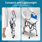 Foldable Shower Chair for Elderly Disabled Adjustable Height
