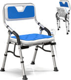 Foldable Shower Chair for Elderly Disabled Adjustable Height