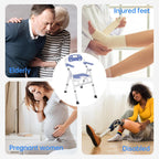 Foldable Shower Chair Bath Stool with Adjustable Height