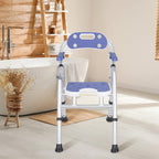 Foldable Shower Chair Bath Stool with Adjustable Height