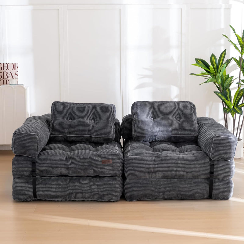 Foldable Sofa Bed Bean Bag Couch Convertible Sleeper