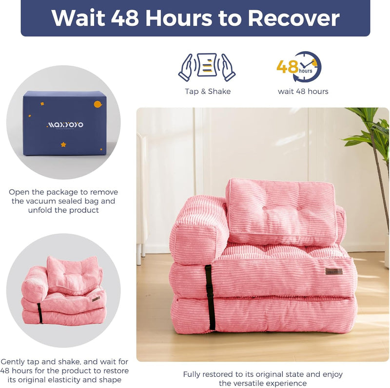 Foldable Sofa Bed Bean Bag Couch Convertible Sleeper