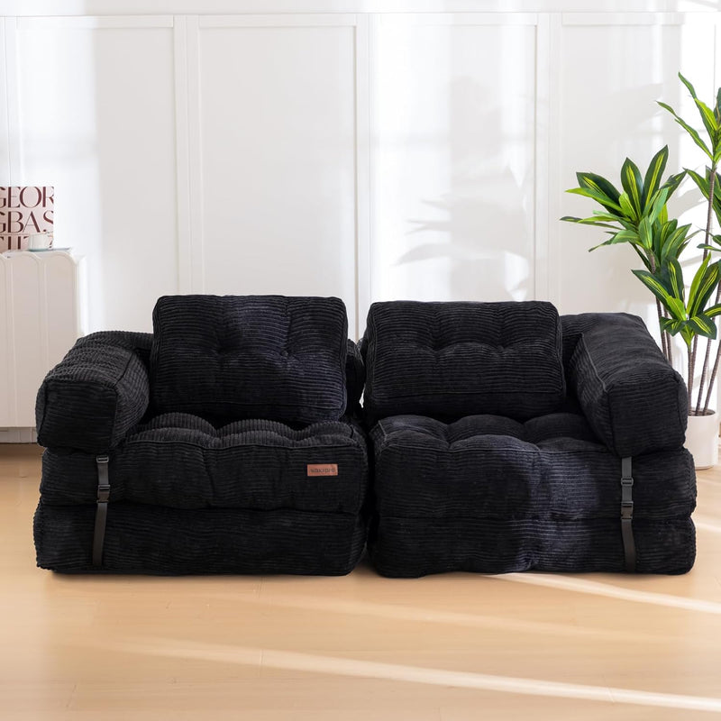 Foldable Sofa Bed Bean Bag Couch Convertible Sleeper