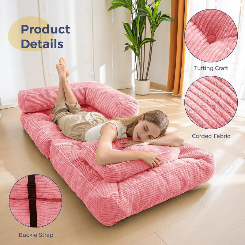 Foldable Sofa Bed Bean Bag Couch Convertible Sleeper