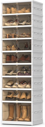 Foldable Stackable Shoe Storage Cabinet 9 Tiers Organiser