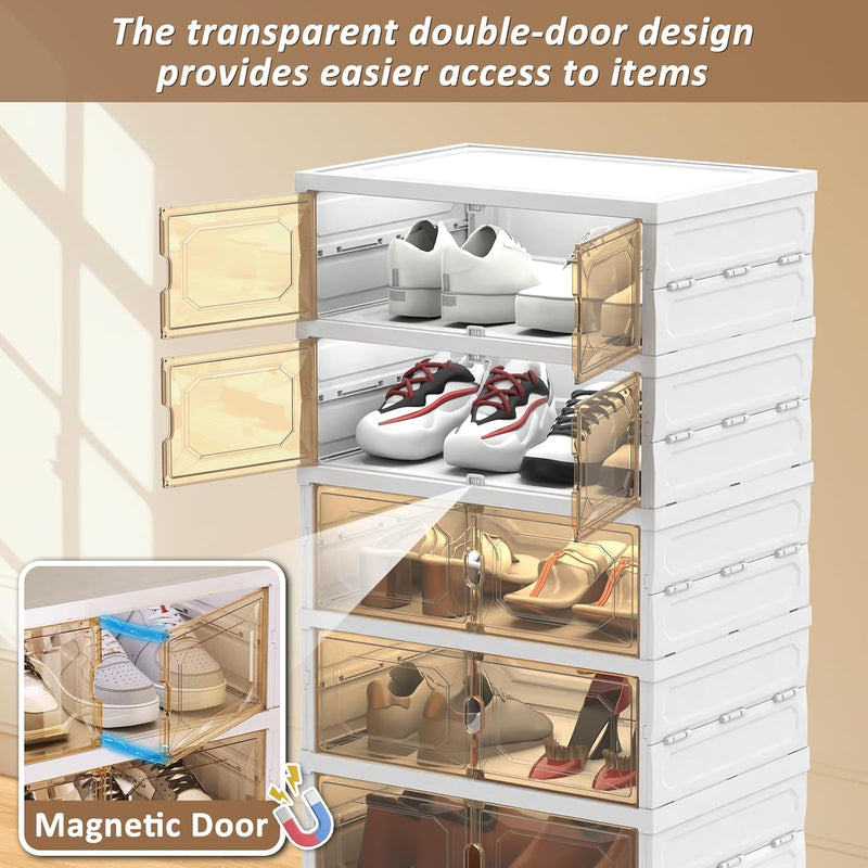 Foldable Stackable Shoe Storage Cabinet 9 Tiers Organiser