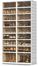 Foldable Stackable Shoe Storage Cabinet 9 Tiers Organiser