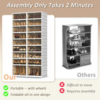Foldable Stackable Shoe Storage Cabinet 9 Tiers Organiser