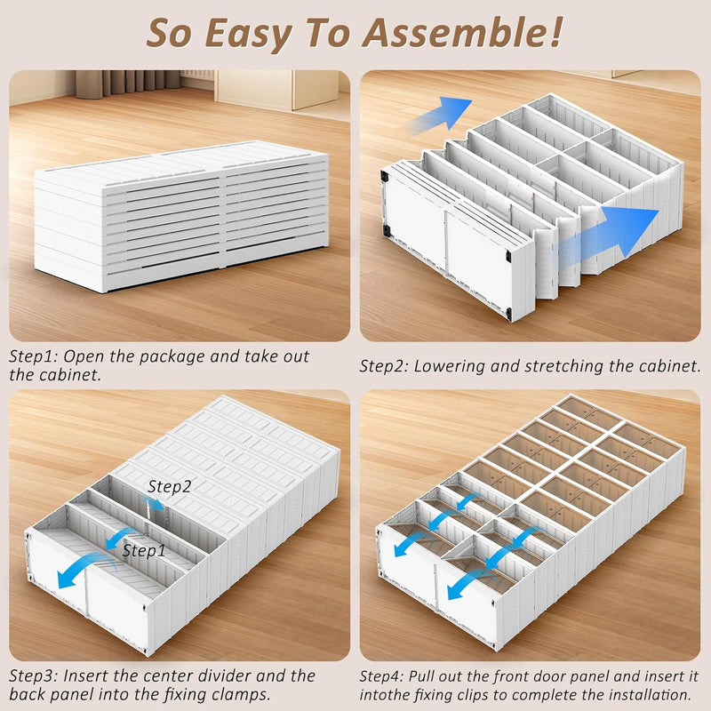 Foldable Stackable Shoe Storage Cabinet 9 Tiers Organiser